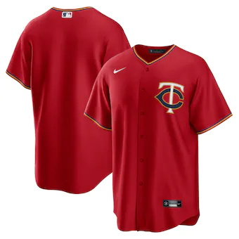 mens nike red minnesota twins alternate replica team jersey